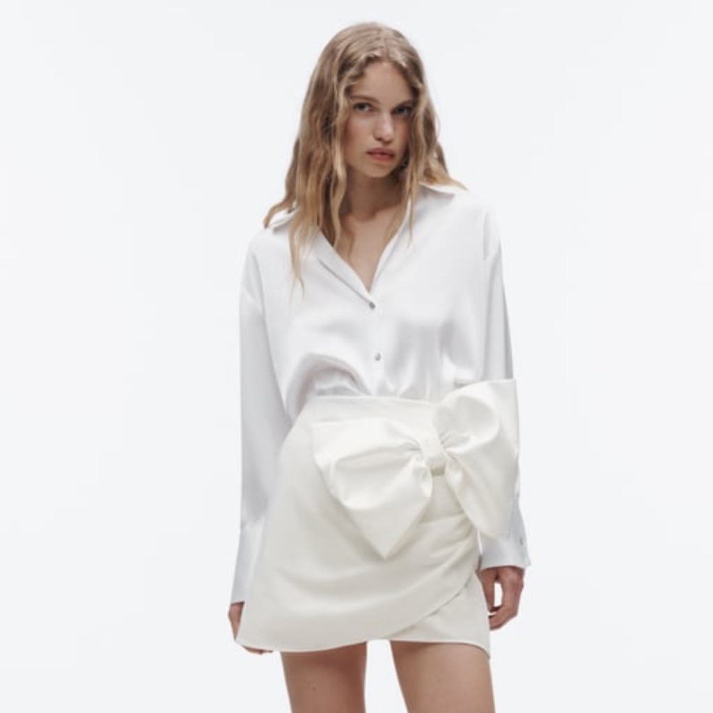 White Zara Bow Skort